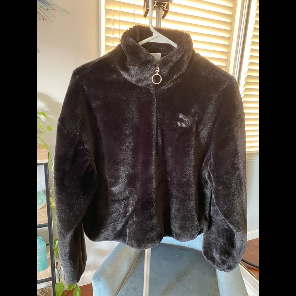 Puma cropped teddy jacket